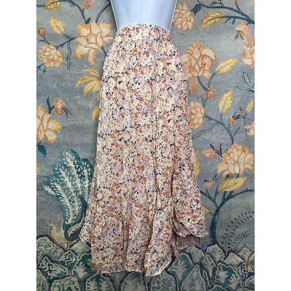 New Free People Pretty Daze Ivory Floral Print Two-Piece Skirt Only Size Xs - Picture 5 of 8